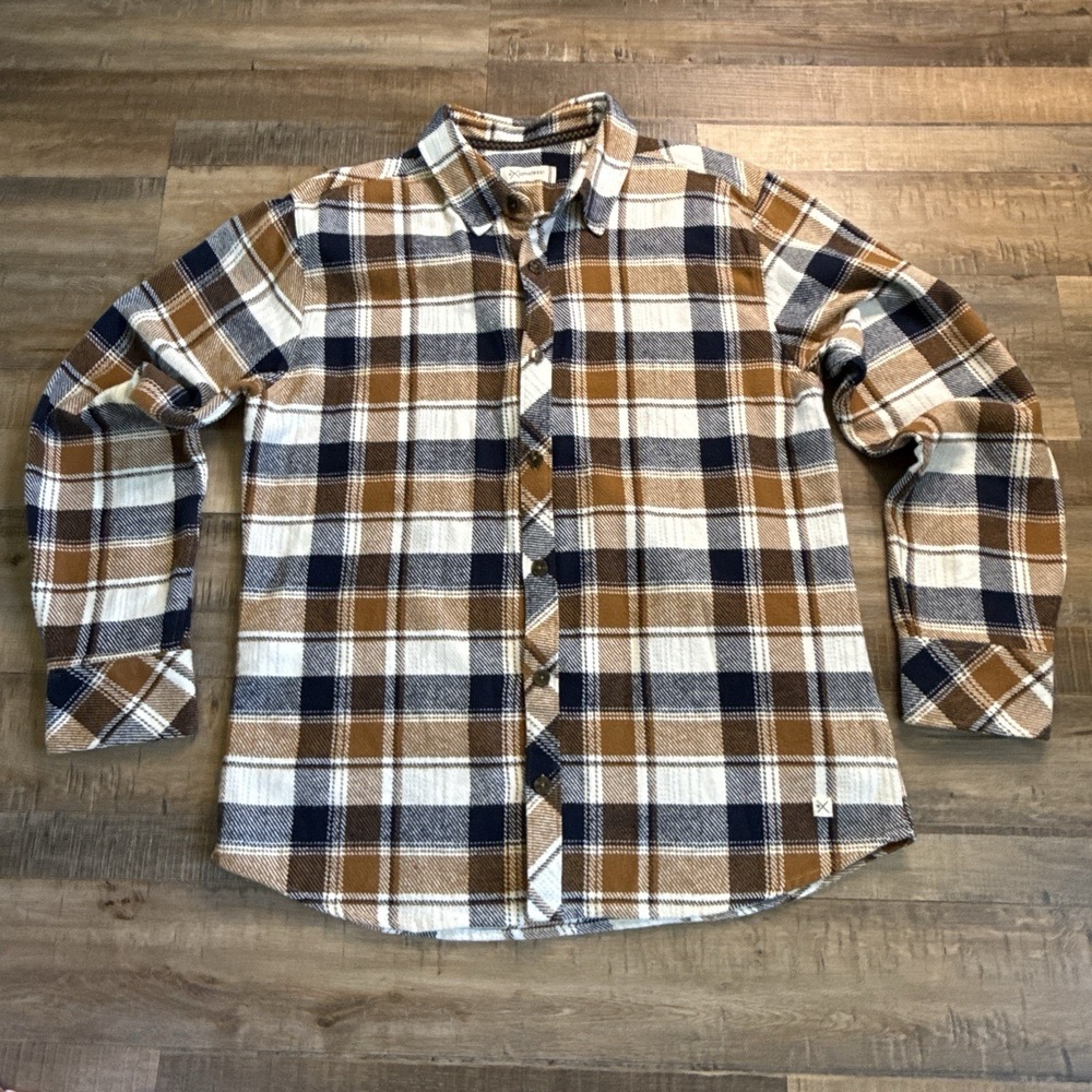 Departwest Plaid Flannel Button Up Lumberjack Sz XL Gorpcore